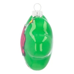Cloud With Text Wow! Pop Art Ornament, Glass, Green-Pink, 11cm/4.5in