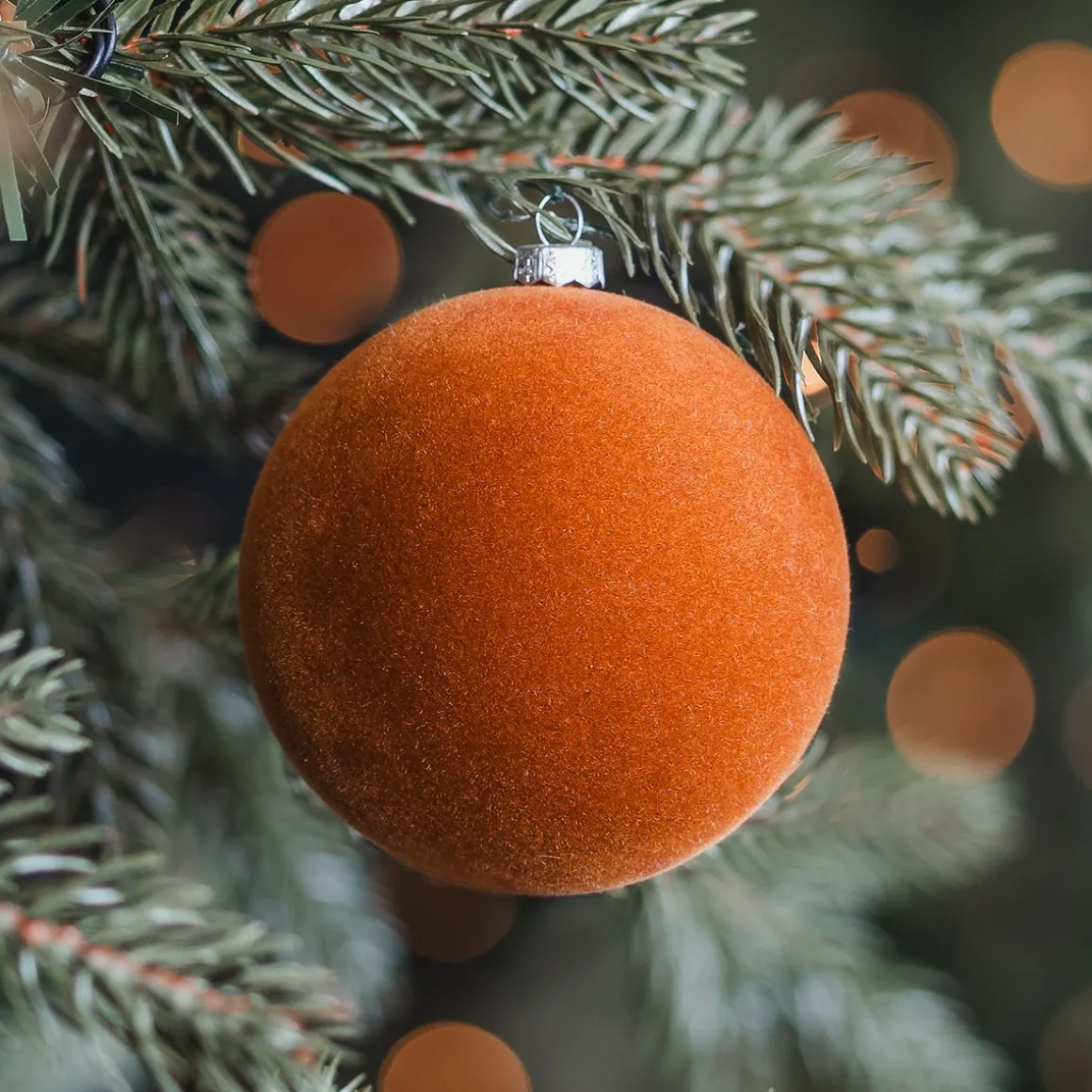 Cognac Velvet Unbreakable Christmas Bauble