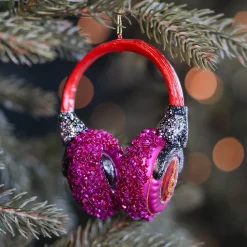 Colorful Headphone Ornament For A Musical Christmas
