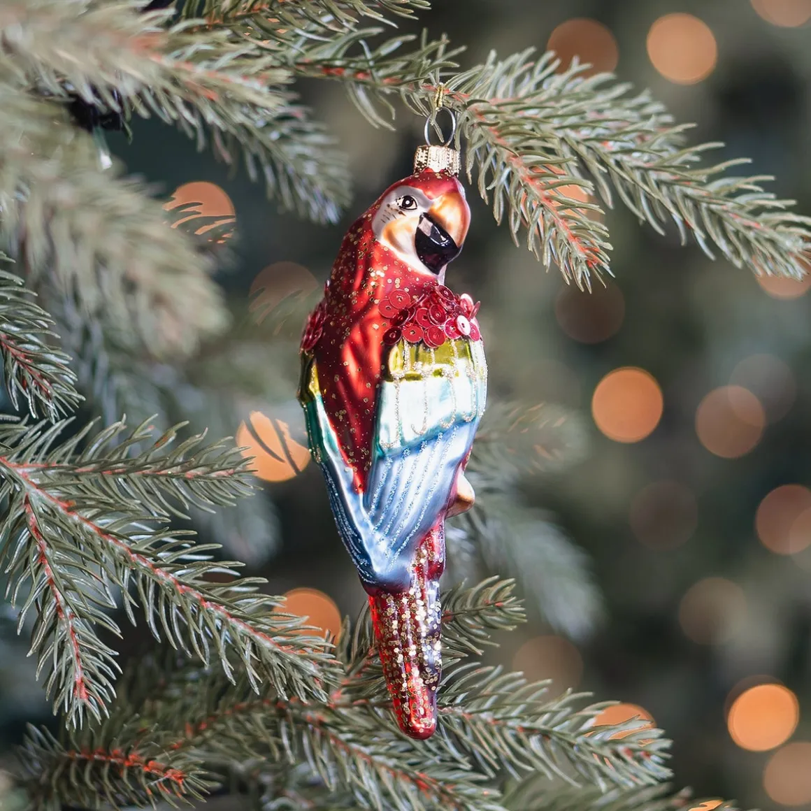 Colorful Parrot Ornament For A Playful Tree