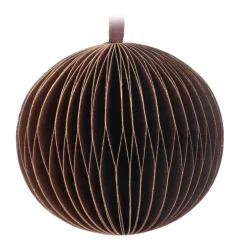 Copper Paper Christmas Bauble 8 Cm