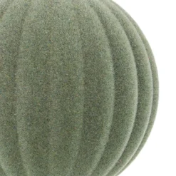 Cotton Green Velvet Christmas Bauble With Relief