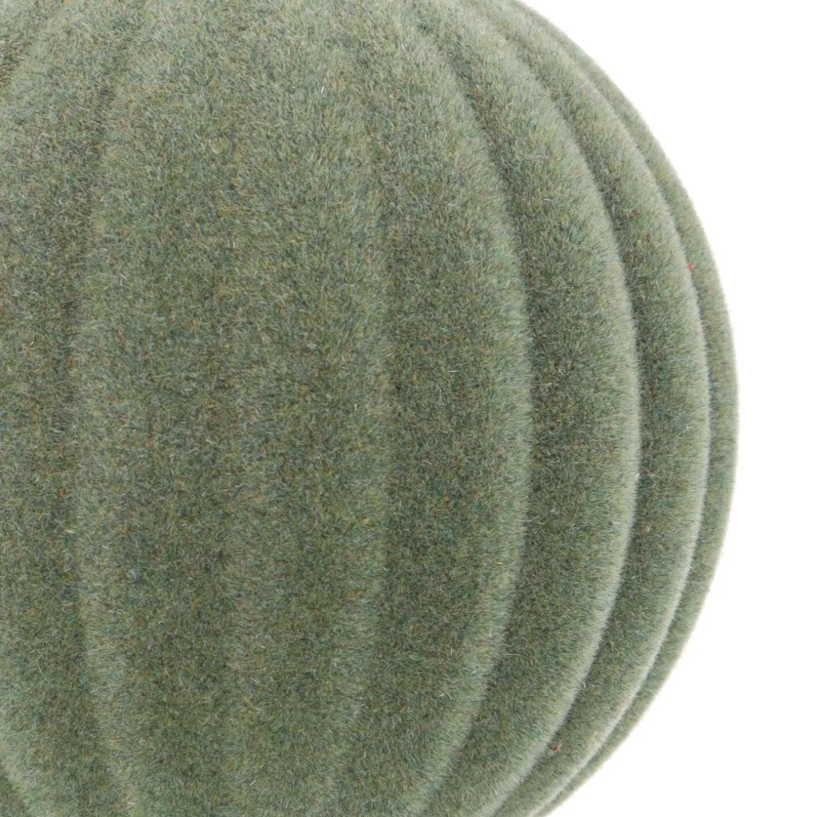 Cotton Green Velvet Christmas Bauble With Relief