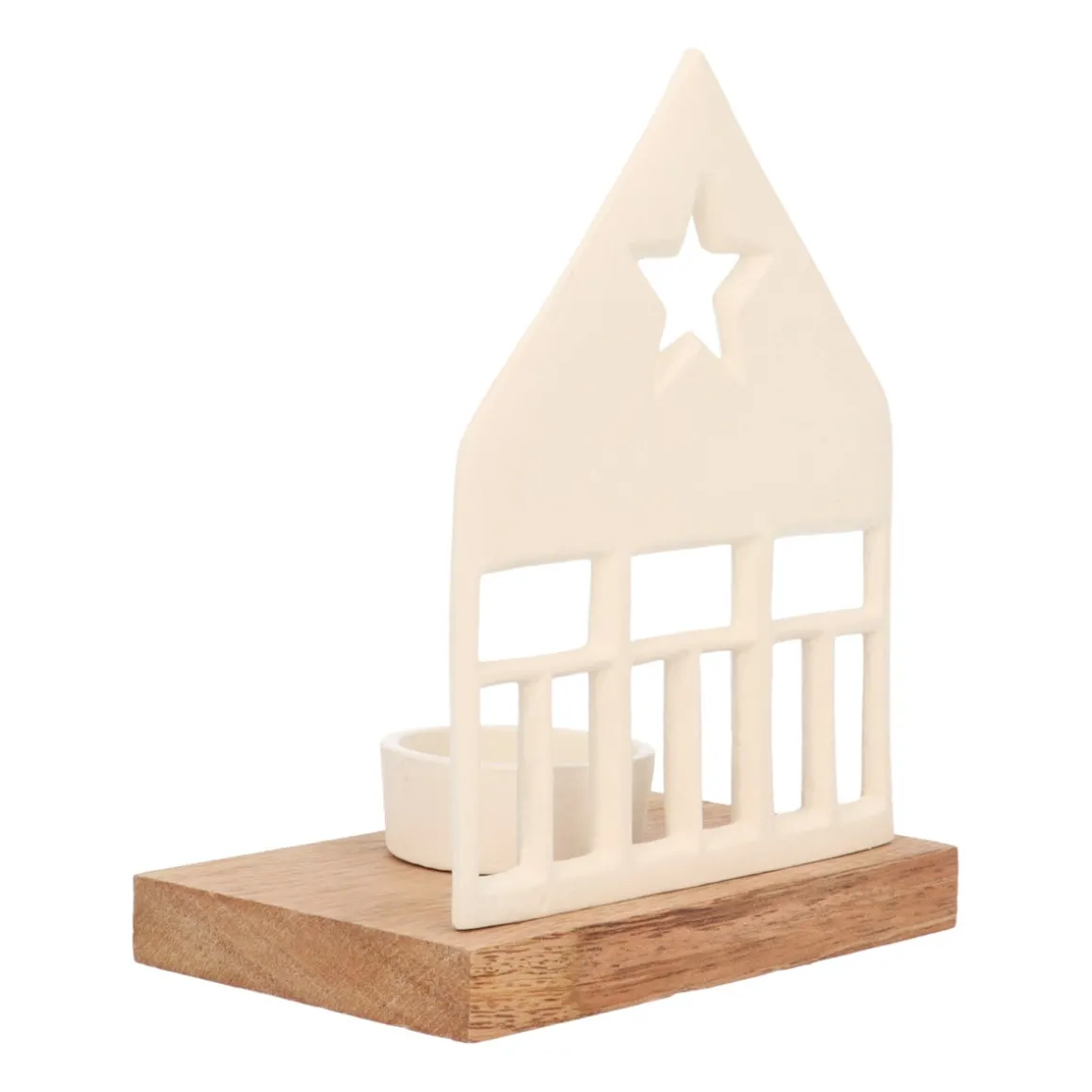 Cozy White House With Tealight Holder