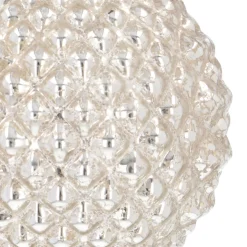Crackle Champagne Christmas Bauble With Diamond Relief