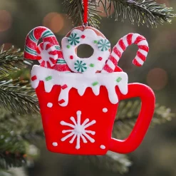 Cup Christmas Ornament | Clay | Multicolored | 11cm