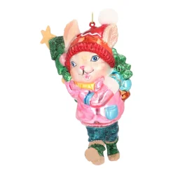 Cute Rabbit In Winter Outfit Ornament