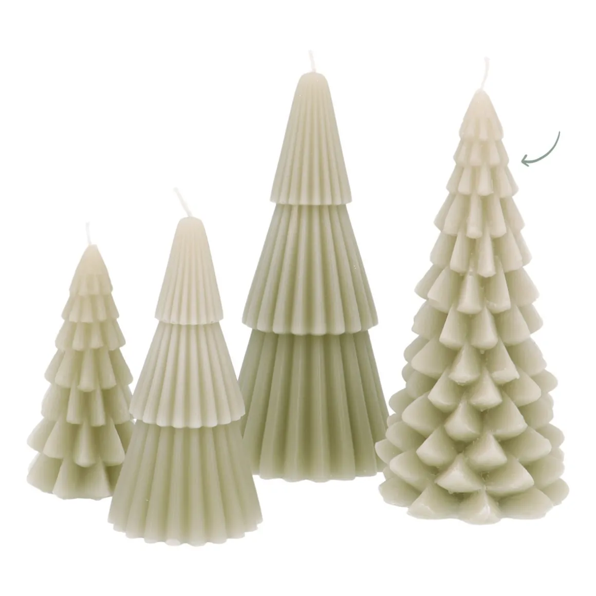 3D Green Christmas Tree Candle