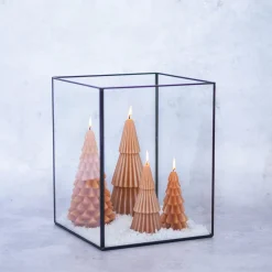 3D Ochre Christmas Tree Candle