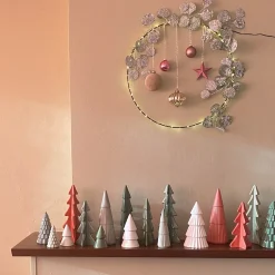 3D Porcelain Christmas Tree | Cottage Green | 21 Cm