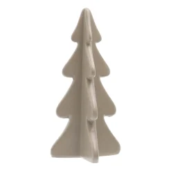 3D Porcelain Christmas Tree | Taupe | 21 Cm