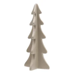 3D Porcelain Christmas Tree | Taupe | 28 Cm