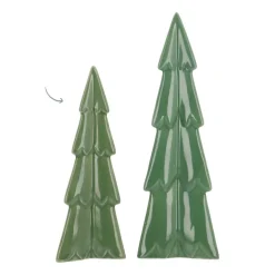 3D Porcelain Christmas Tree | Green | 22 Cm