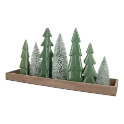 3D Porcelain Christmas Tree | Green | 22 Cm