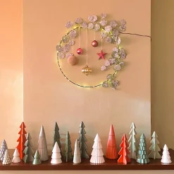 3D Porcelain Christmas Tree | Green | 22 Cm