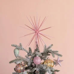 3D Star Tree Topper | DIY | Soft Pink | Shatterproof | 35cm
