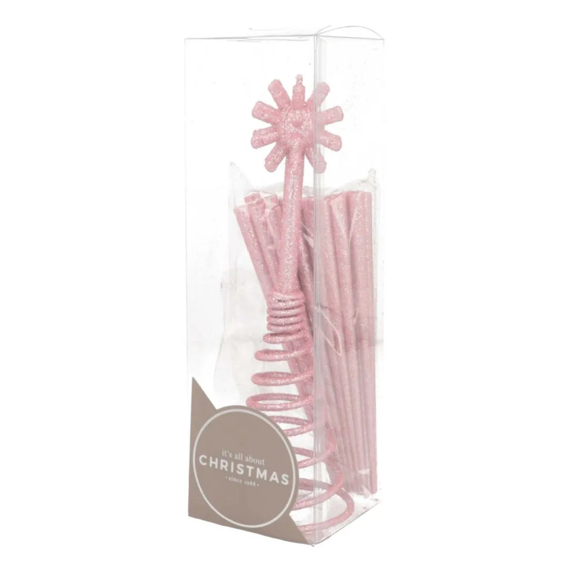 3D Star Tree Topper | DIY | Soft Pink | Shatterproof | 35cm