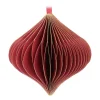 Dark Red Paper Christmas Ornament 8 Cm