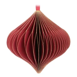 Dark Red Paper Christmas Ornament 8 Cm