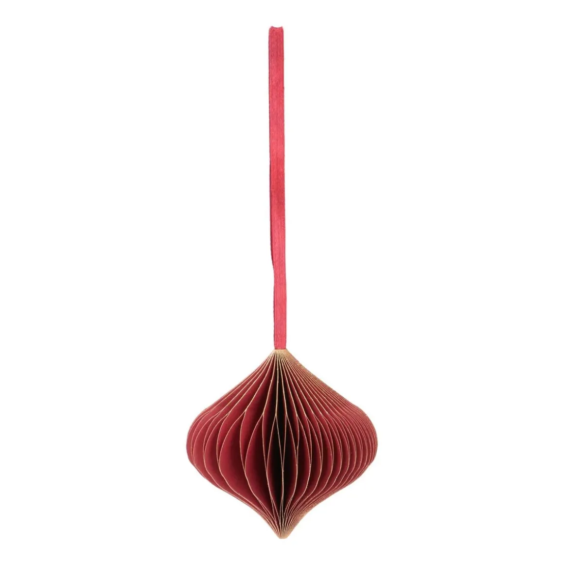 Dark Red Paper Christmas Ornament 8 Cm