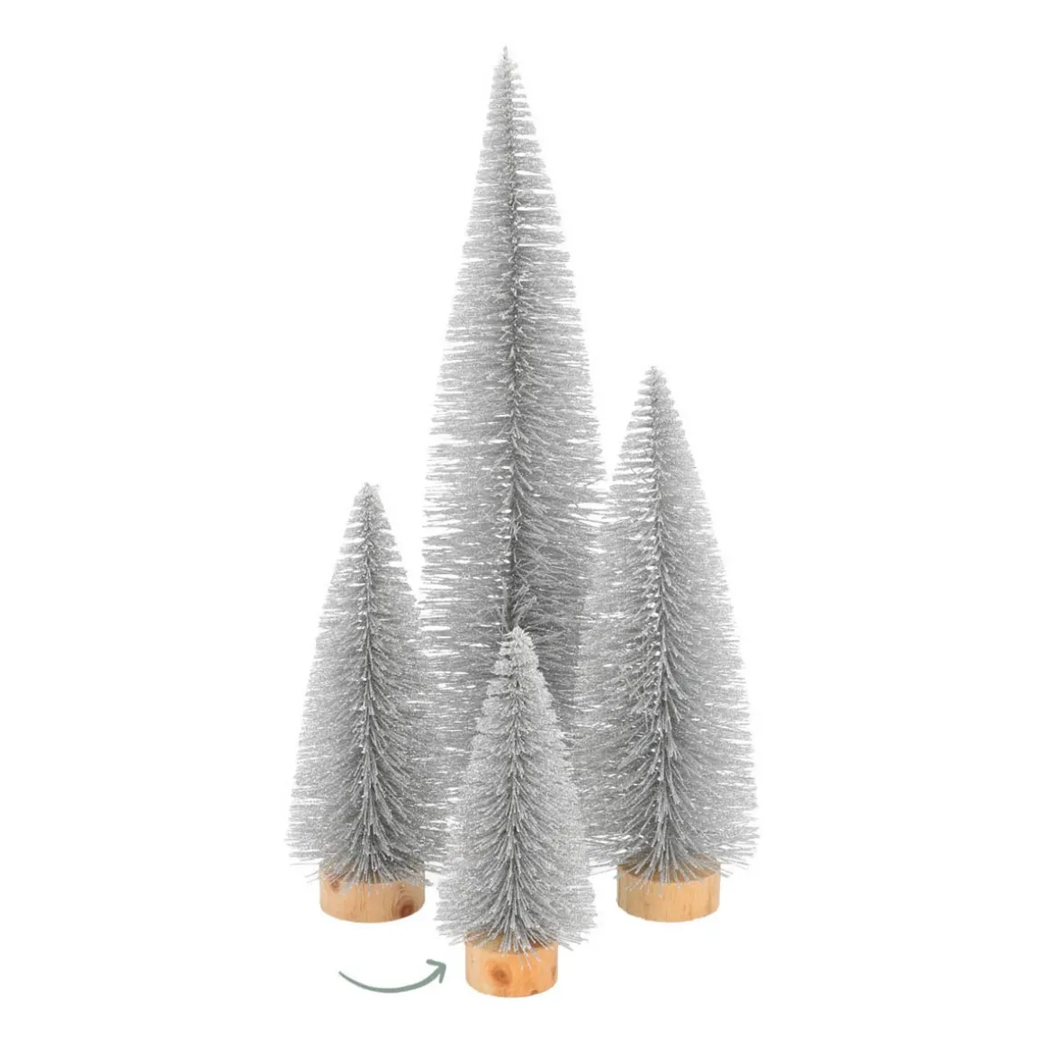 Deco Christmas Tree Silver 15 Cm