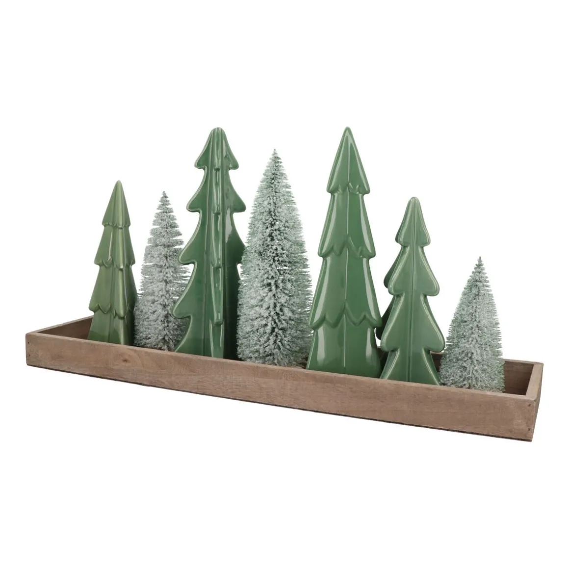 Deco Christmas Tree With Star 25cm Green
