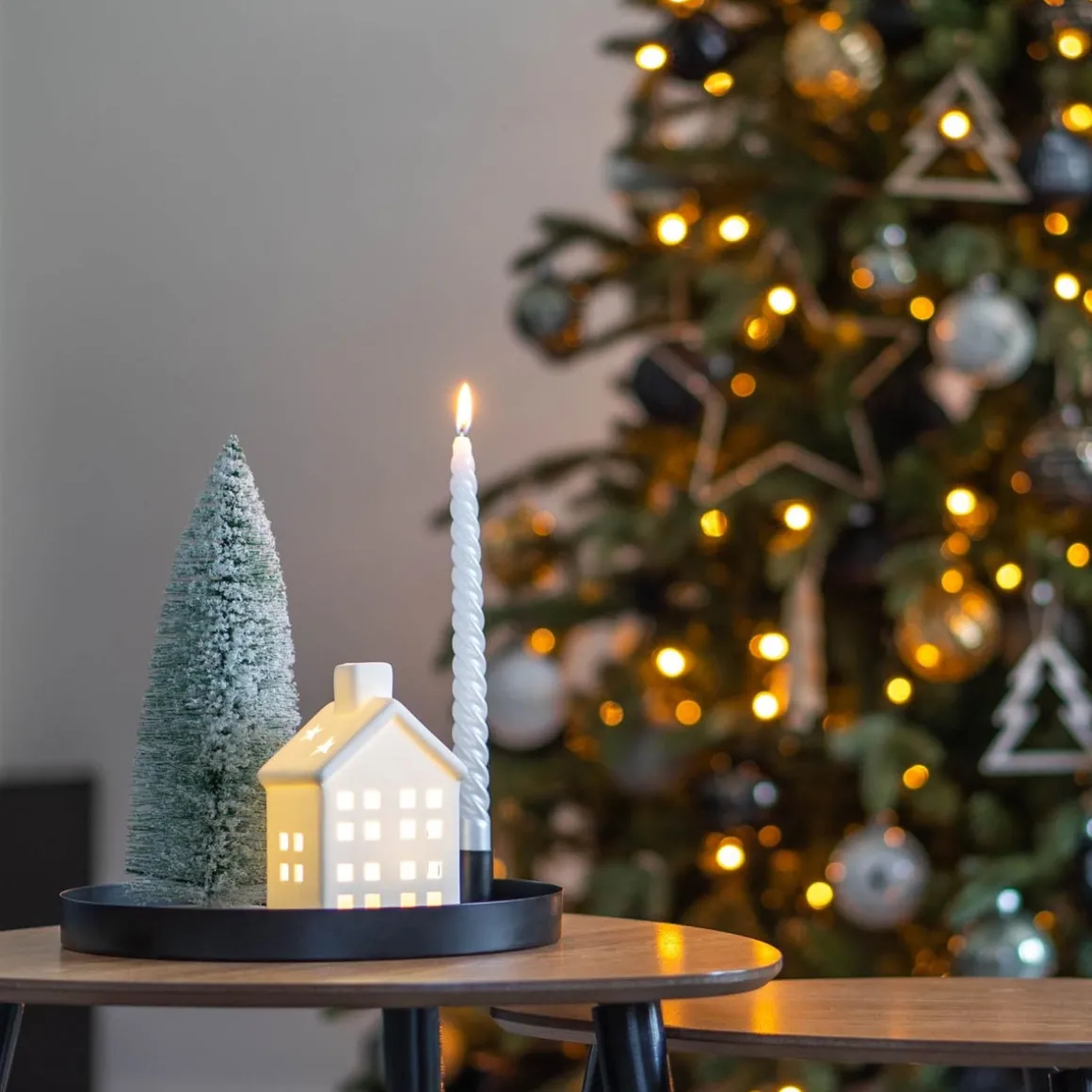 Deco Christmas Tree With Star 25cm Green