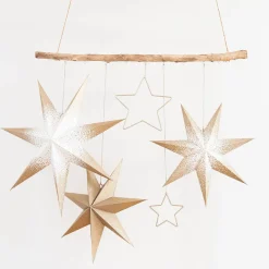Decorative Hanging Branch With Hooks 90cm Brown
