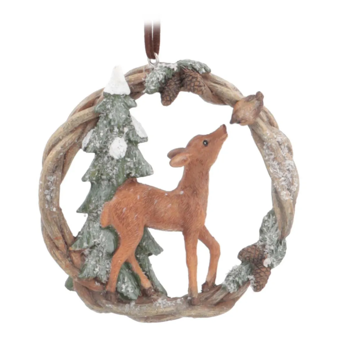 Deer Christmas Ornament | Polyresin | 10cm