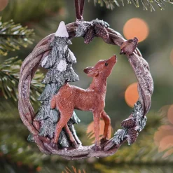 Deer Christmas Ornament | Polyresin | 10cm
