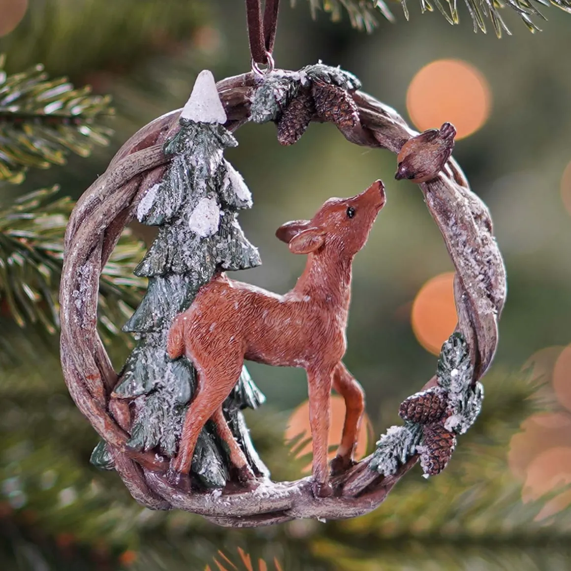 Deer Christmas Ornament | Polyresin | 10cm