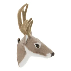 Deer Head Grey 16cm Faux Fur