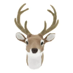 Deer Head Light Brown 16cm Faux Fur