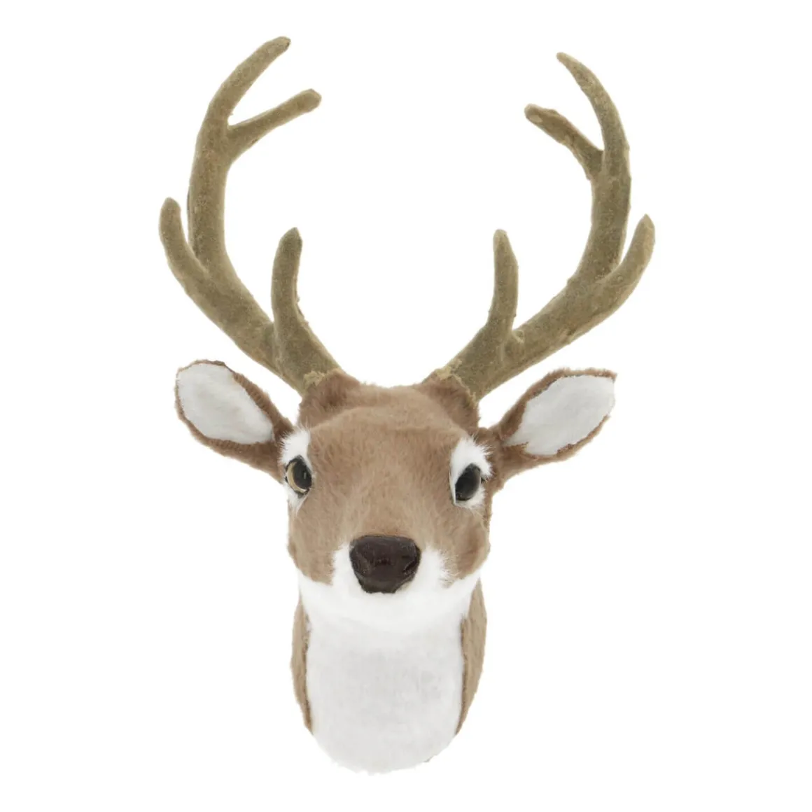 Deer Head Light Brown 16cm Faux Fur