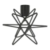 Design Candle Holder Matt Black | Metal Star | 12 Cm