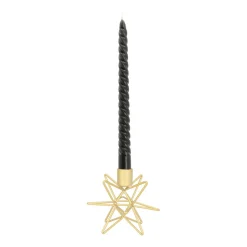 Design Candle Holder Matt Gold | Metal Star | 12 Cm