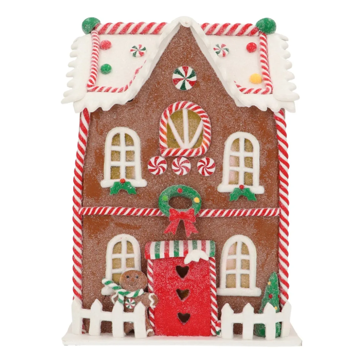 Detailed XL Gingerbread House With LED Lights