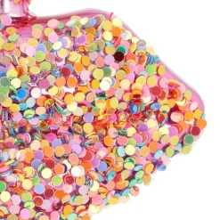 Disco Pink Lips Ornament With Sparkles