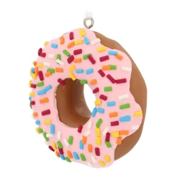 Donut Christmas Ornament | Pink | Handmade | 7 Cm