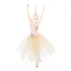 Elegant Ballerina Ornament With Real Tutu