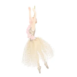 Elegant Ballerina Ornament With Real Tutu