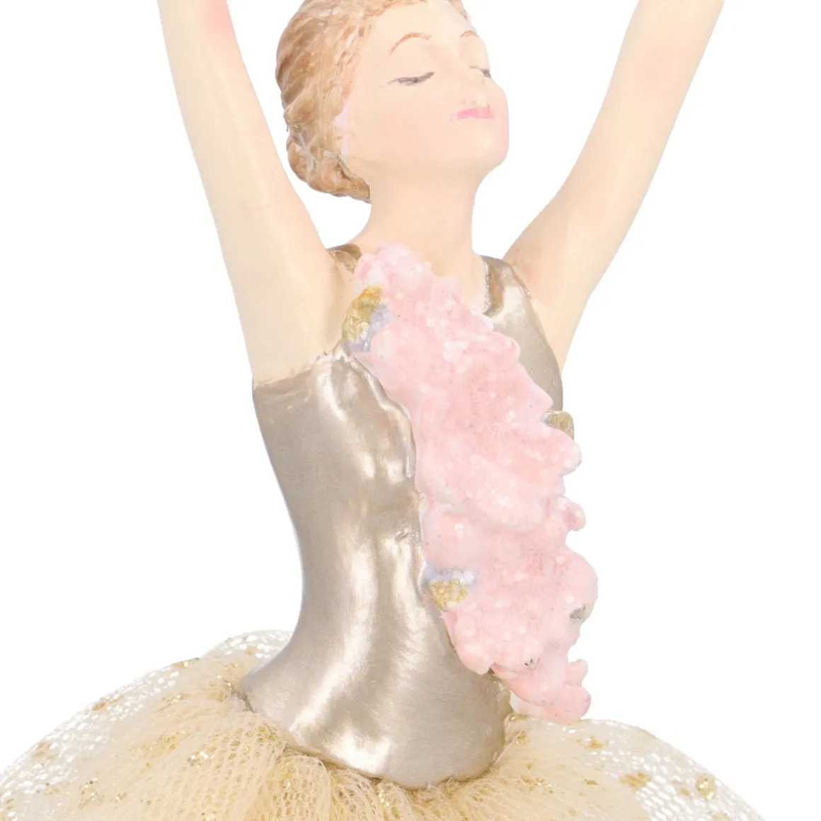 Elegant Ballerina Ornament With Real Tutu