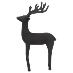 Elegant Black Reindeer Figurine