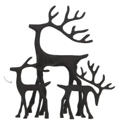 Elegant Black Reindeer With Head Up