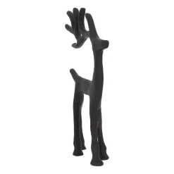 Elegant Black Reindeer With Head Up