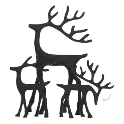 Elegant Black Reindeer With Head Down