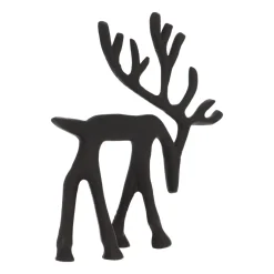 Elegant Black Reindeer With Head Down