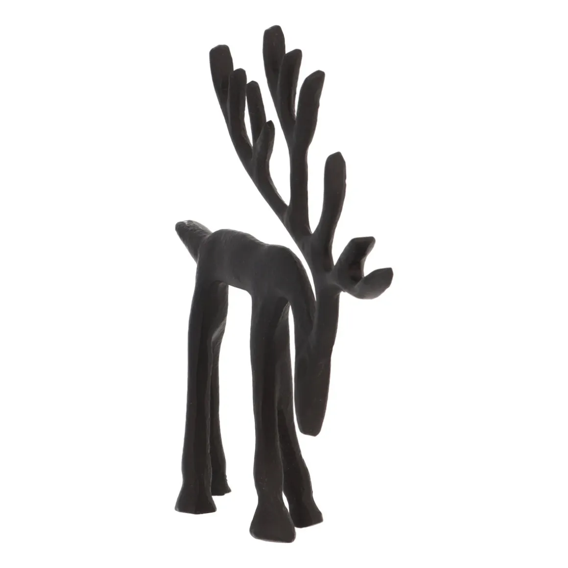 Elegant Black Reindeer With Head Down