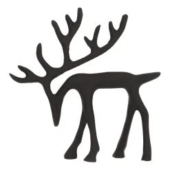 Elegant Black Reindeer With Head Down