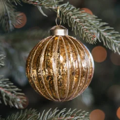 Elegant Bronze Bauble With Craquelé Look